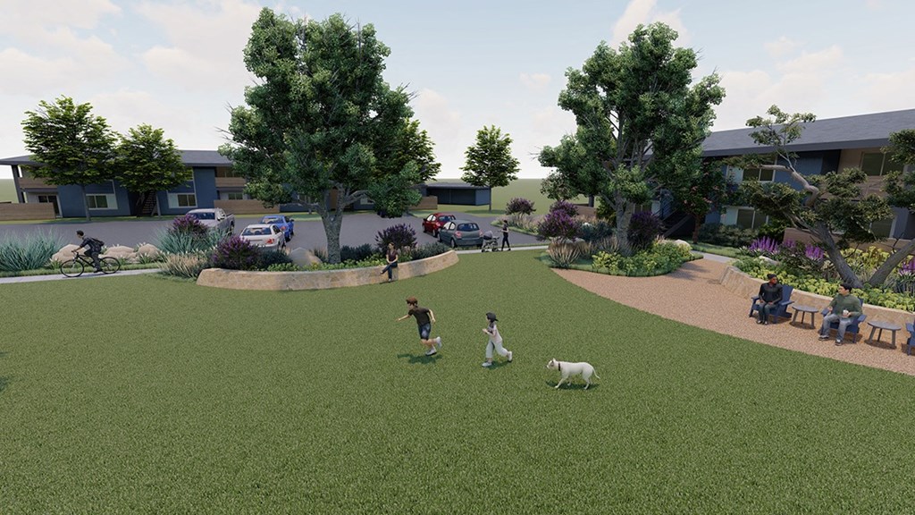 Rendering of community lawn area