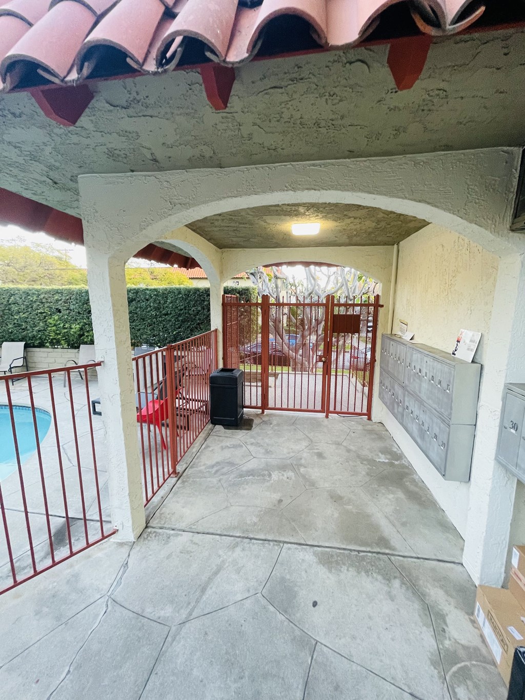 Mailbox Area  at Lido Apartments - 10535 Rose Ave, Los Angeles