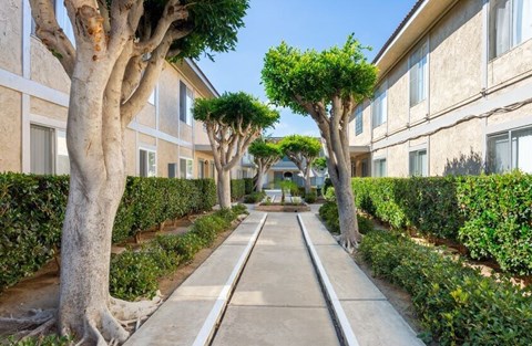 Sideway Path at Lido Apartments - 241 Avocado St, Costa Mesa
