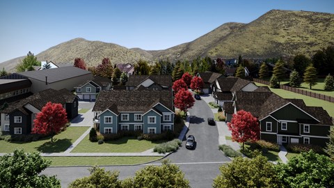 A street view at The Woods at Copper Ranch, Hailey