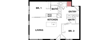 a floor plan of a small house at Lido Apartment Homes @ Hailey, ID, Idaho, 83333