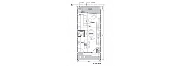 3 Bedroom 2.5 bath Floor Plan at Lido Apartments - 4025 Grandview, California