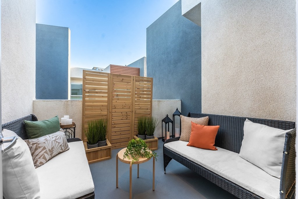 Balcony With Patio at Lido Apartments - 4025 Grandview, Culver City, CA