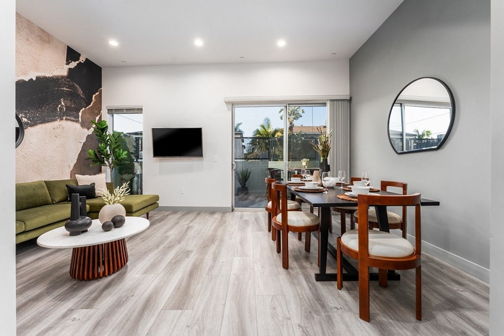 Living Room With Dining Area at Lido Apartments - 4025 Grandview, Culver City, California