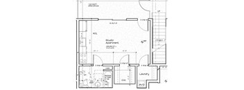 Studio 1 bathroom floorplan at Lido - 3630 Mentone Ave Apartments, Los Angeles, CA