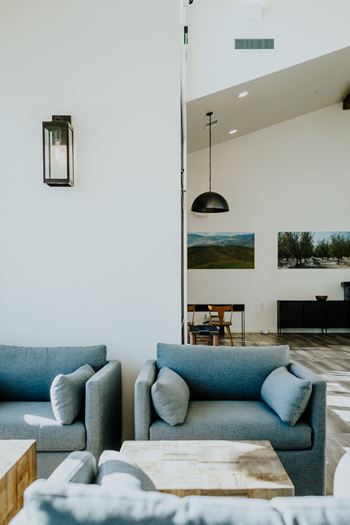 Community Room Seating at Park West at Stockdale River Ranch, California