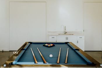 Pool Table In Clubhouse at Park West at Stockdale River Ranch, California