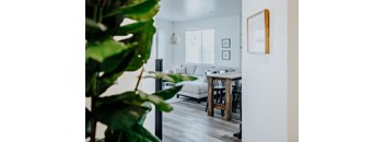 Model Living Room at Park West at Stockdale River Ranch, Bakersfield, California