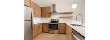 1 Bed Type B Kitchen with Stainless Steel Appliances at Connect, San Luis Obispo, 93401