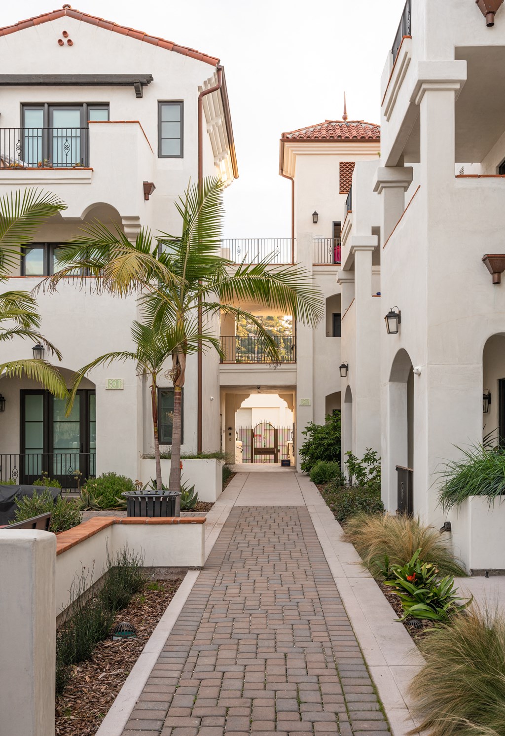Plaza Riviera Interior Courtyard looking towards Philinda Pedestrian Entrance at Plaza Riviera, Santa Barbara