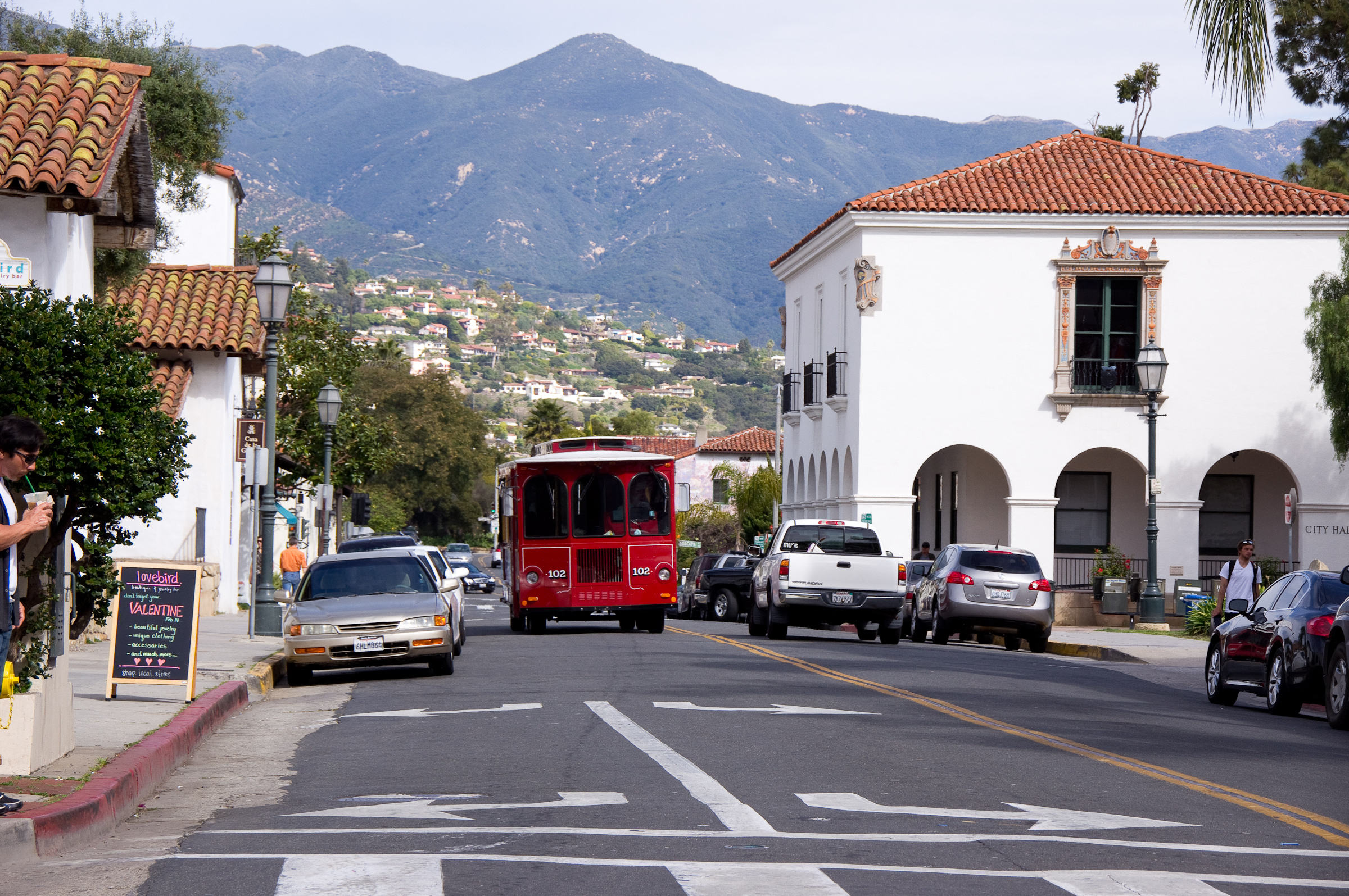 Downtown Santa Barbara De La Guerra Street at Plaza Riviera, Santa Barbara, CA, 93103