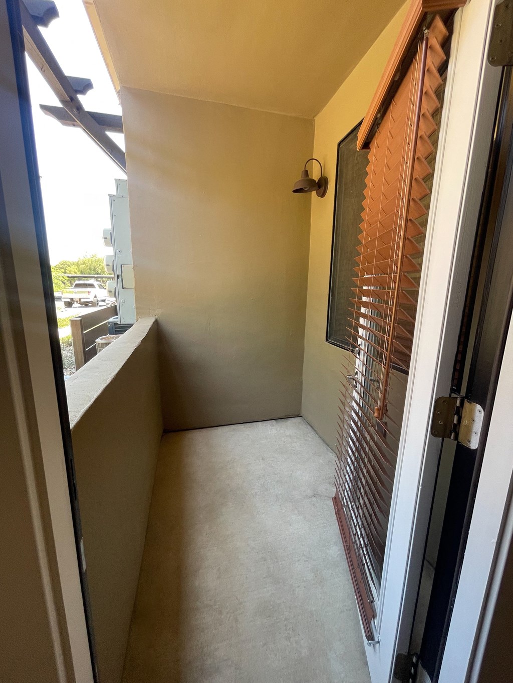 a view of the balcony from the living room  at Polo Villas, California, 93312