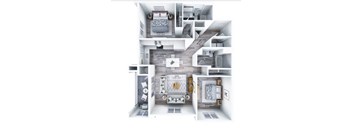 PW Unit Type C1 w/ dimensions  at Park West at Stockdale River Ranch, Bakersfield