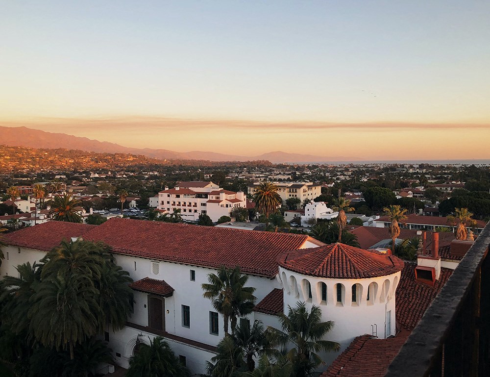 Santa Barbara Red Tile Roofs  at Plaza Riviera, California, 93103
