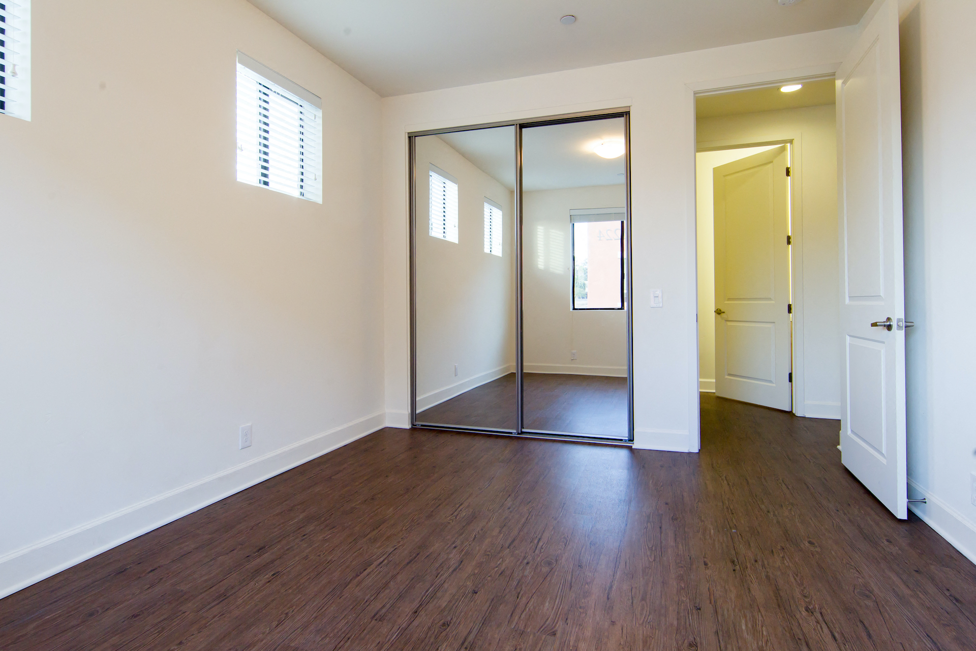 Roundhouse Place First Floor Bedroom of a Two Bedroom with Full Bath Across the Hall at Roundhouse Place, San Luis Obispo