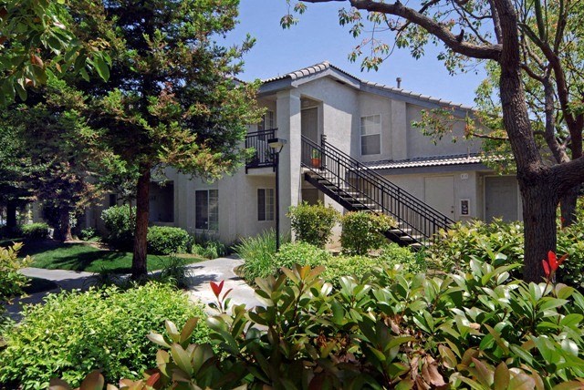 Villa Mondavi 2 Story Building with walkway,  greenery and stairway Villa Mondavi 2 Story Building with walkway,  greenery and stairway at Villa Mondavi, Bakersfield, CA, 93312