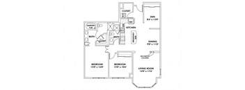 M2 - 2 Bedroom - Den Flat