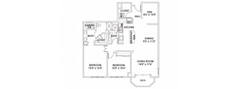 M3 - 2 Bedroom - Den Flat