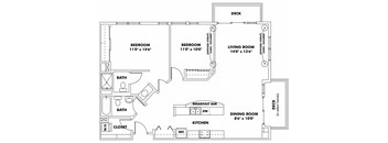 W - 2 Bedroom Apartment
