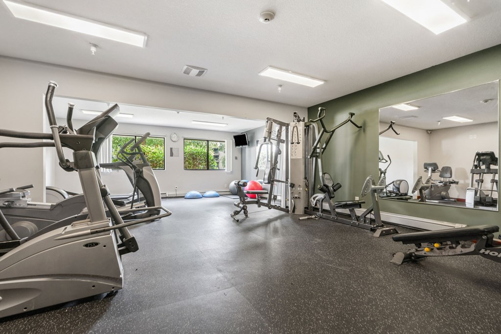 the gym with treadmills and other exercise equipment at 1861 muleshoe road