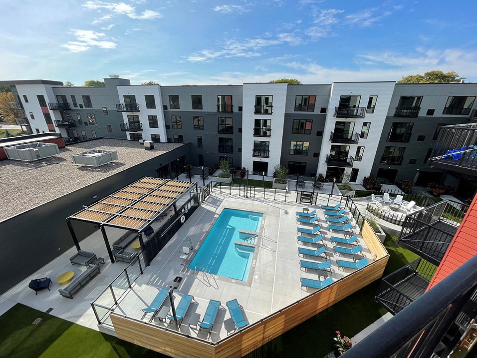 a view of the pool at vivo city apartments or nearby