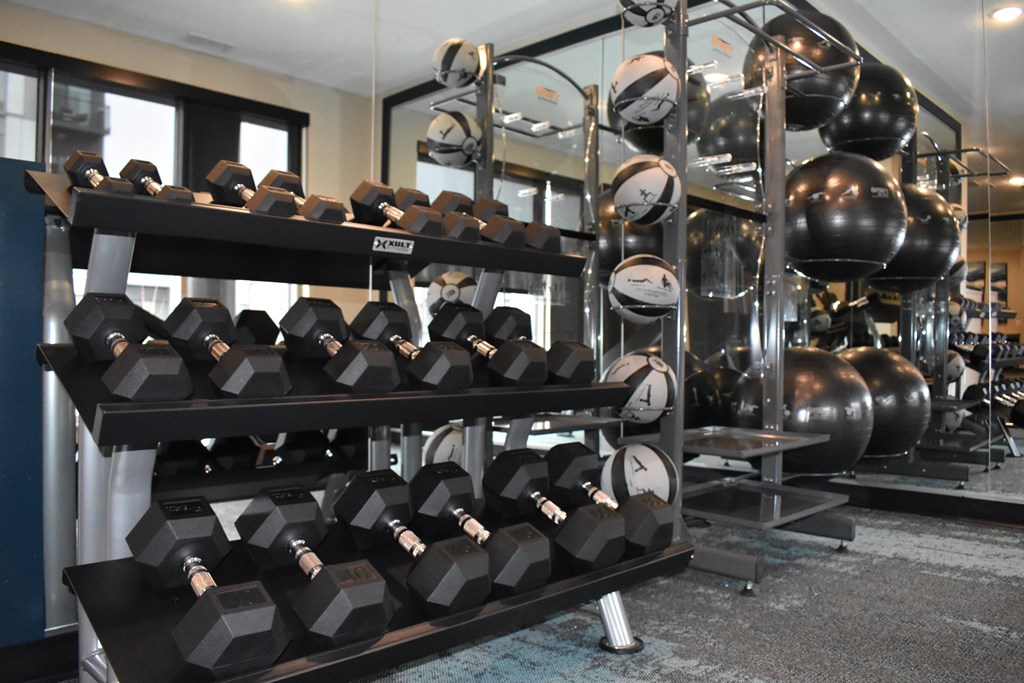 fully equipped gym offers everything you need for a complete workout experience.