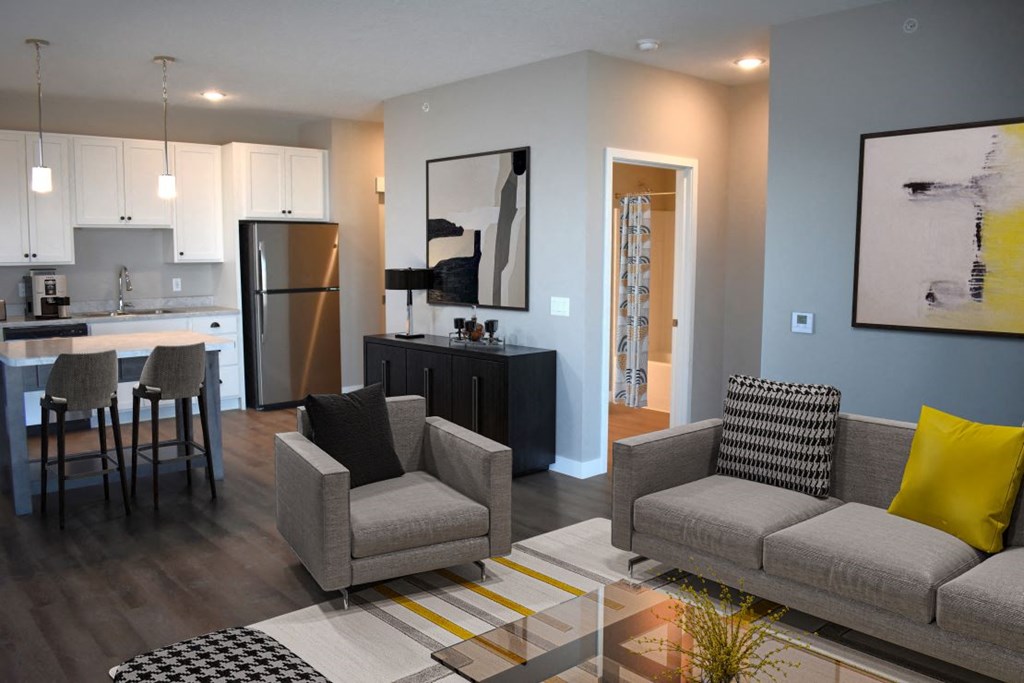 Modern one bedroom living
