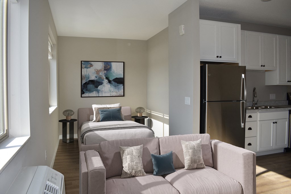 Seamless Studio Apartment creating a sense of freedom and flow.