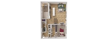 A dollhouse living room with furniture and decorations.