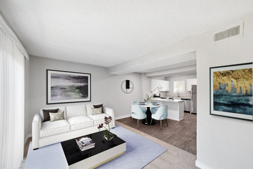 Living Room at Lakecrest Apartments, PRG Real Estate Management, Greenville, SC