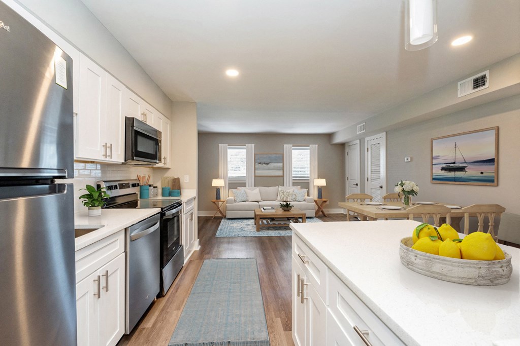 Open Kitchen at The Courtyards of Chanticleer Apartments, Virginia Beach
