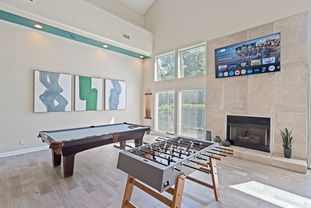 Clubhouse at The Falls Apartments in Raleigh NC