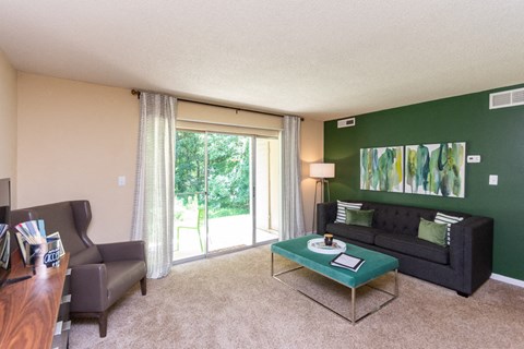 Modern Living Room at Clarion Crossing Apartments, PRG Real Estate Management, North Carolina, 27606