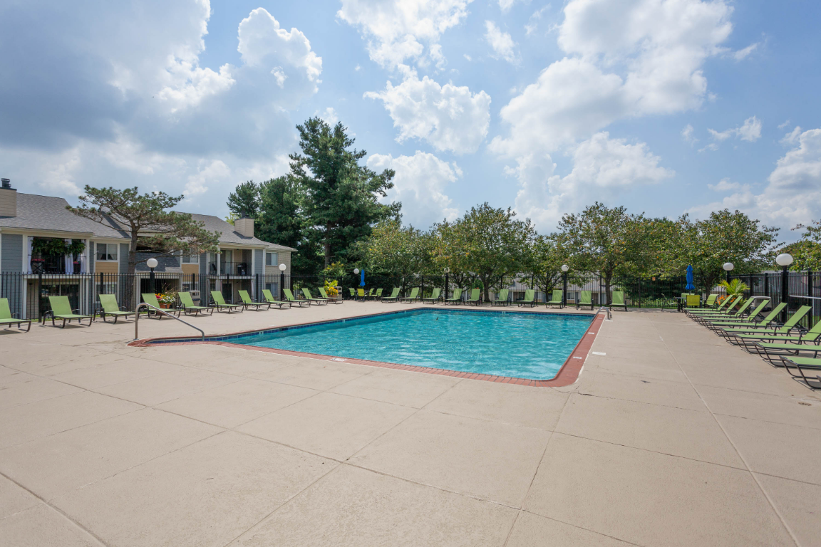 Relaxing Pool Area With Sundeck at Chinoe Creek Apartments, PRG Real Estate, Lexington, KY, 40502