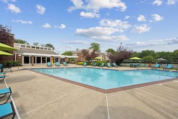 the swimming pool at our apartments at The Grove at Lyndon, Louisville