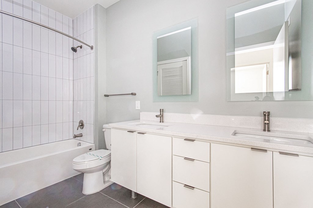 Bathroom With Bathtub at The Locks Tower, Richmond, Virginia