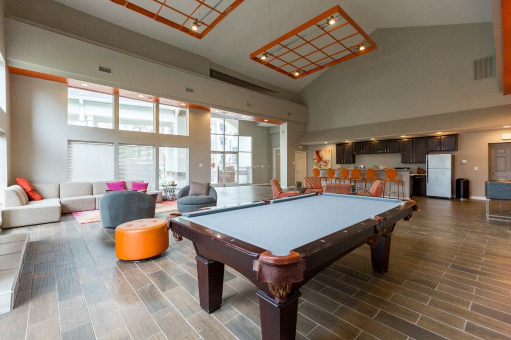 Billiards Table In Clubhouse at The Falls, Raleigh, 27612