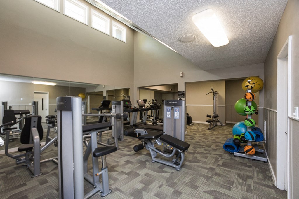 Two State-Of-The-Art Fitness Facility With Yoga And Strength Training at Lakecrest Apartments, PRG Real Estate Management, South Carolina, 29615