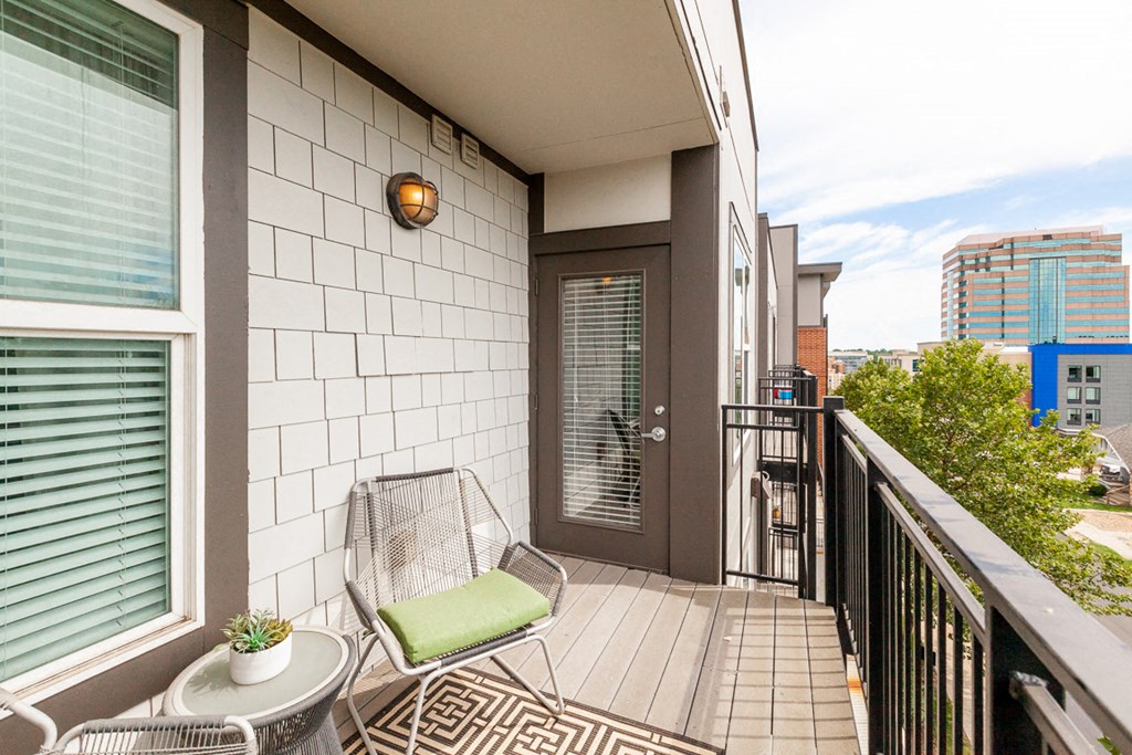 Large Private Patios & Balconies at 45 Madison Apartments, Missouri, 64111
