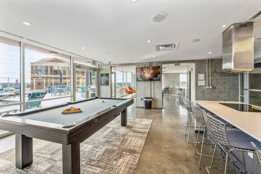 Resident Lounge at The Locks Tower, Richmond, Virginia