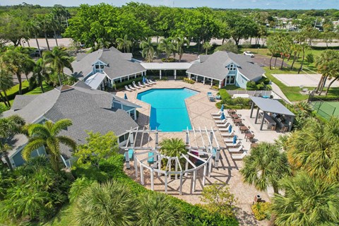 a aerial view of the resort with a swimming pool at The Villages of Banyan Grove, Boynton Beach, Florida