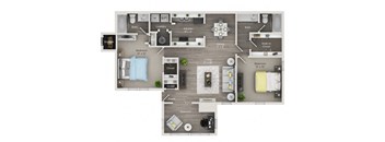 Dogwood Floor Plan at Edgemont Apartments, PRG Real Estate, Greenville