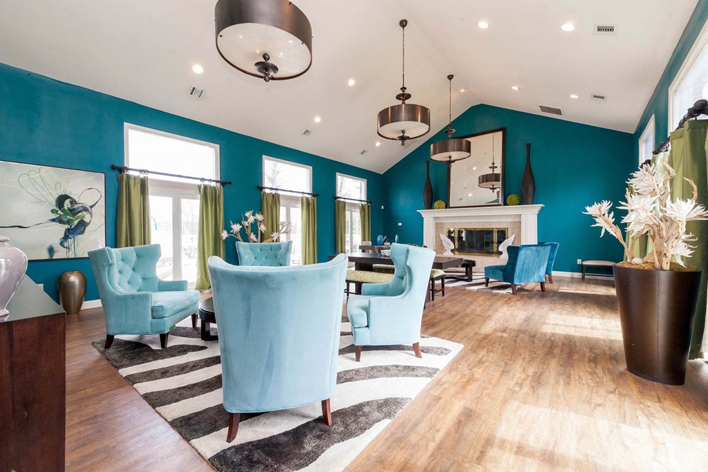 Living Room At Clubhouse at The Timbers, Richmond, VA, 23235