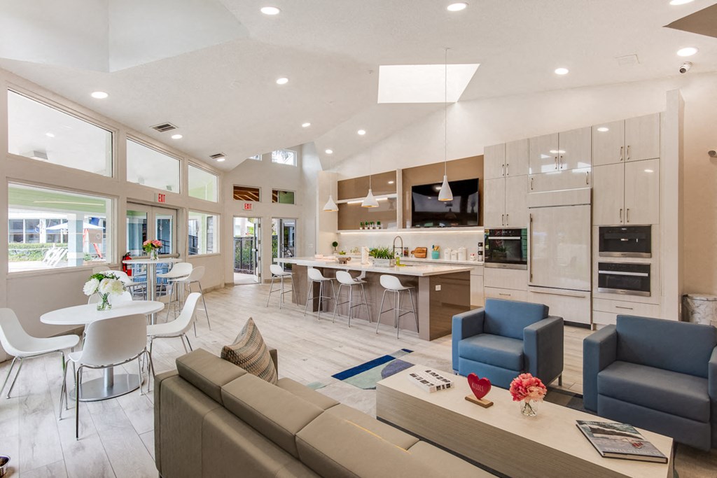 Resident clubhouse at The Villages Apartment of Banyan Grove Apartments in Boynton Beach FL