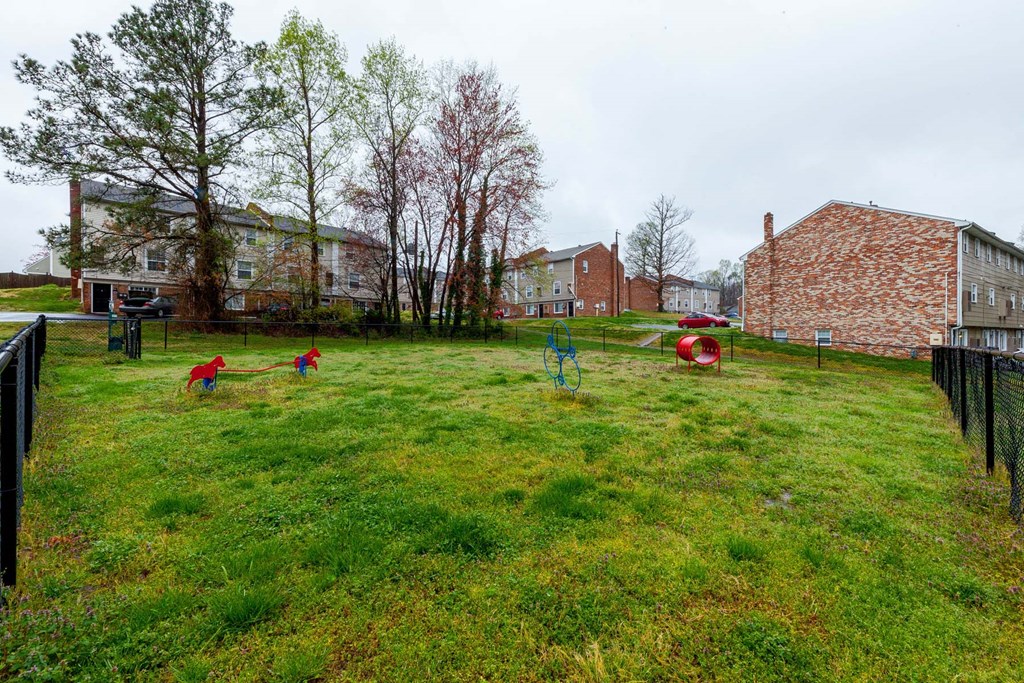 Pet Play Area at Hyde Park Townhomes, PRG Real Estate Management, Virginia, 23831