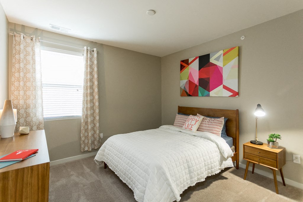 Large Comfortable Bedrooms at AMP Apartments, PRG Real Estate, Louisville, KY