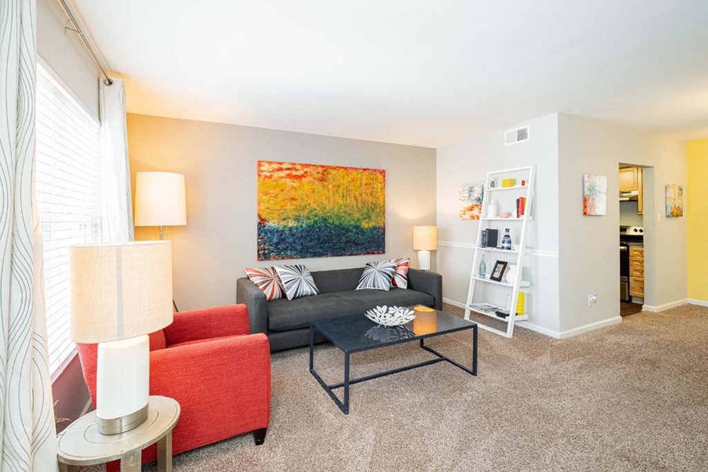 Modern Living Room at The Courtyards of Chanticleer, Virginia Beach, VA