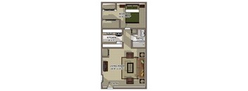 The Ranch floor plan at Hyde Park Townhomes, PRG Real Estate Management, Chester, 23831