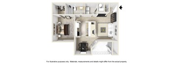 The Calumet Floor Plan at Chinoe Creek Apartments, PRG Real Estate Management, Kentucky, 40502