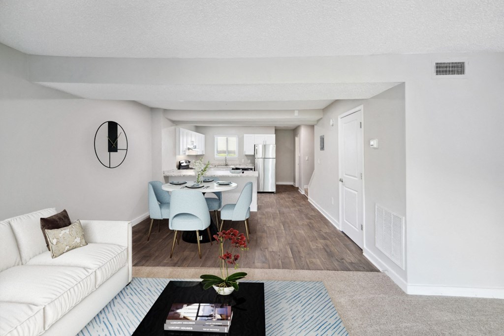 Living Room at Lakecrest Apartments, PRG Real Estate Management, Greenville, SC